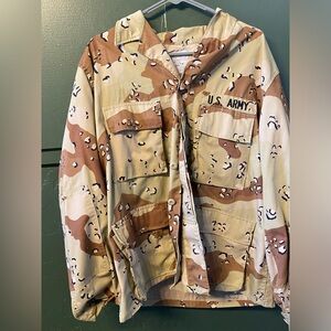 Rare Desert storm “chocolate chip” camo shirt Camouflage Desert Military Surplus